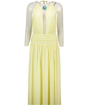 White Fox Yellow Light Of Amour Maxi Dress UK S