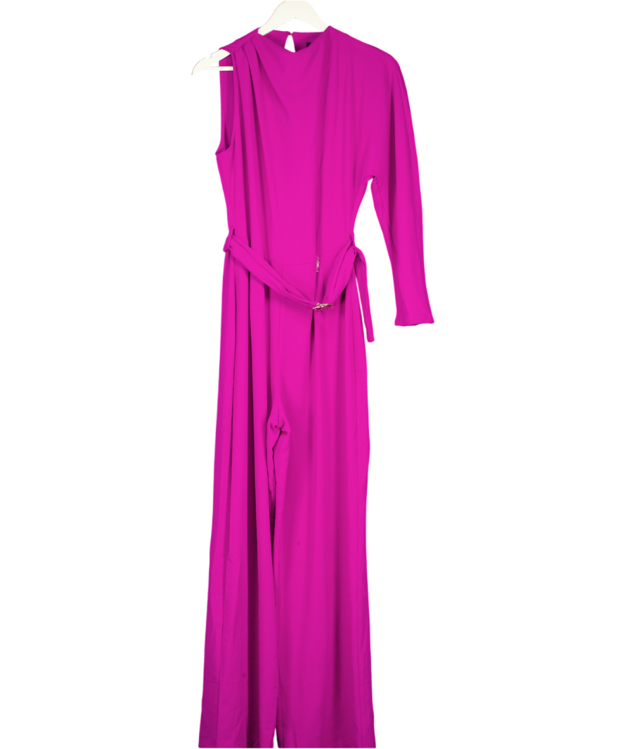 ZARA Purple Asymmetric Belted Jumpsuit UK S