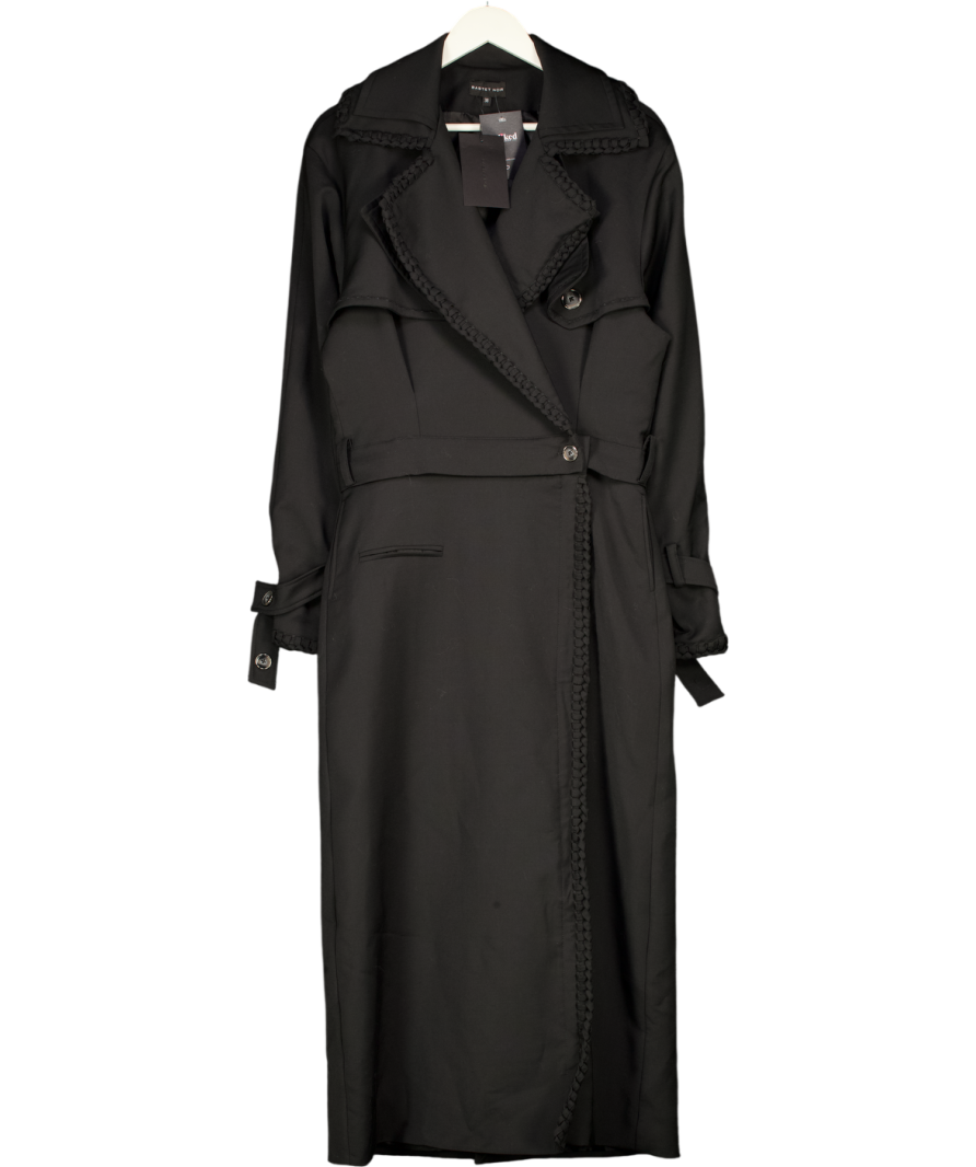 Bastet Noir Black Convertible The Modular Trench Coat / Skirt / Short Trench Fr38 UK 10