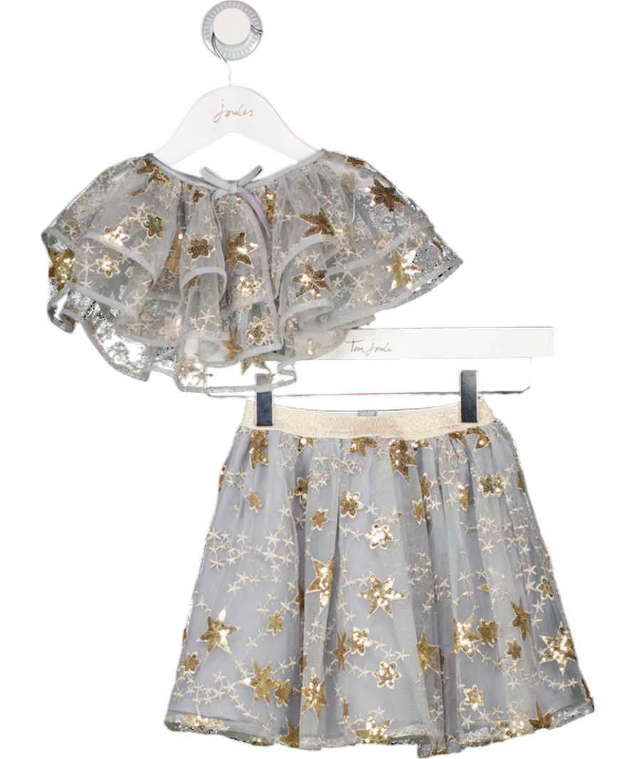 Monsoon Grey Party Ruffle Mesh Two Piece UK 3-6 Years