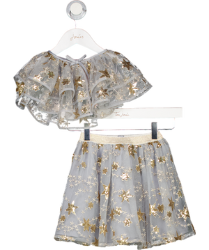 Monsoon Grey Party Ruffle Mesh Two Piece UK 3-6 Years