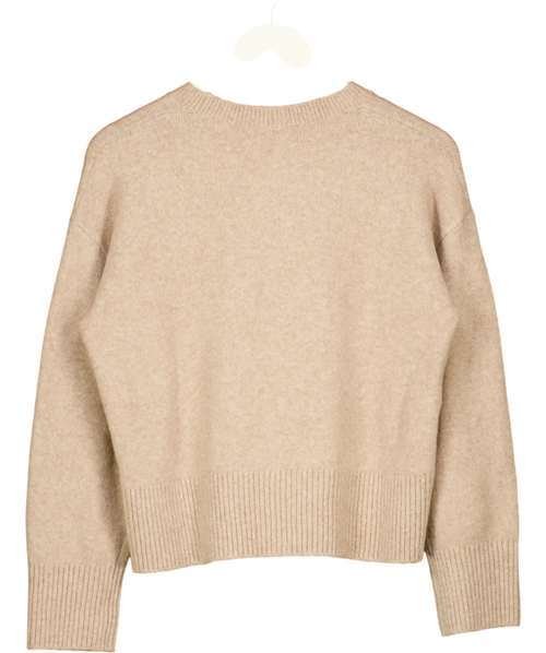 & Other Stories Relaxed Wool Blend Jumper In Taupe Beige UK S