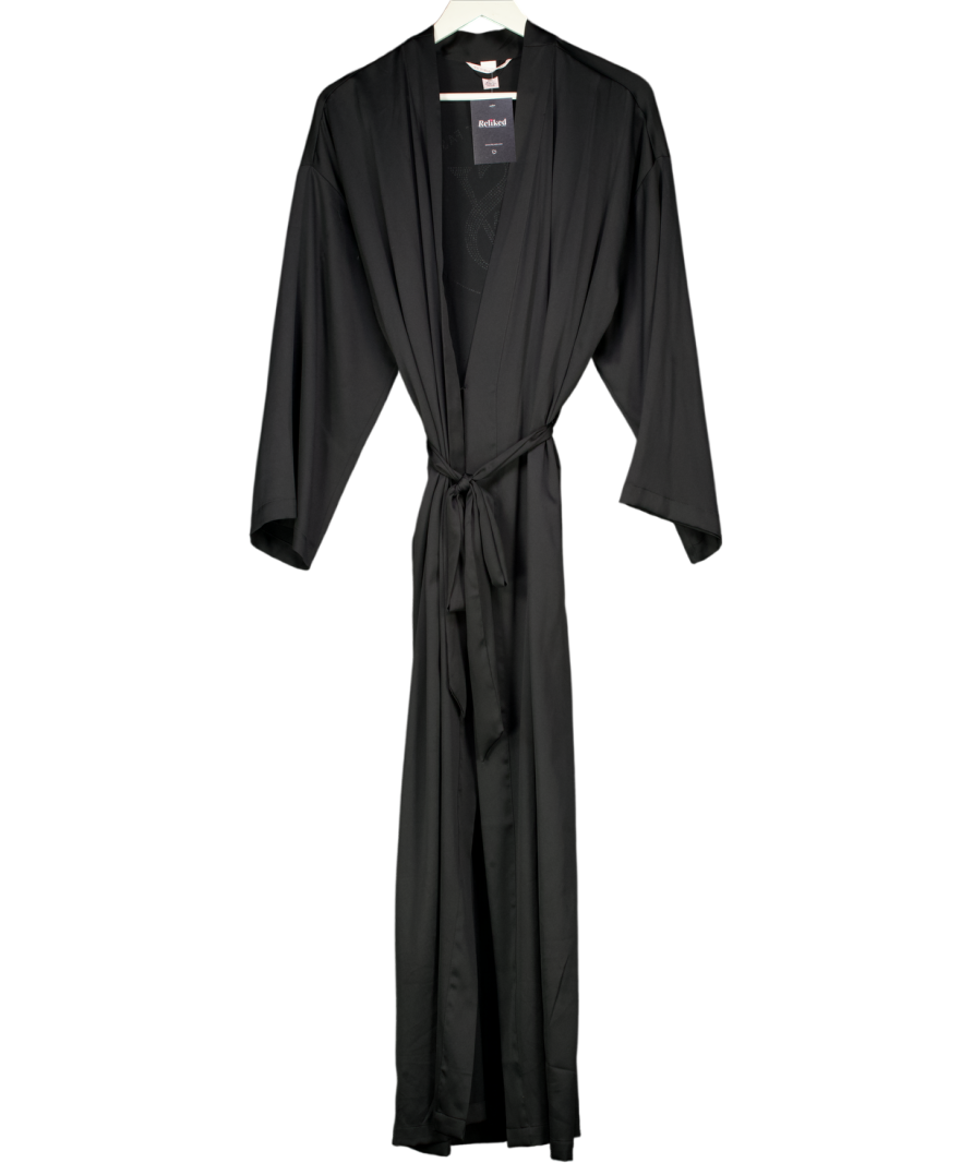 Victoria's Secret Black Fashion Show '24 Glazed Satin Long Robe UK M/L
