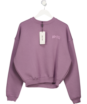 bo+tee Purple Oversized Crew-neck Jumper In Dusk UK S