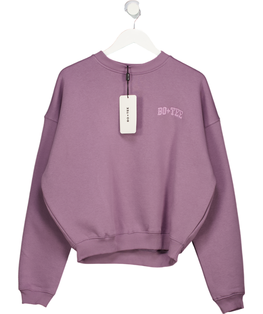 bo+tee Purple Oversized Crew-neck Jumper In Dusk UK S
