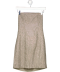 ZARA Grey Crystal Embellished Strapless Mini Dress UK S