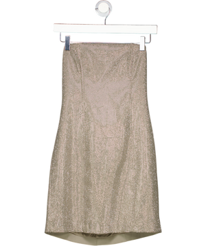 ZARA Grey Crystal Embellished Strapless Mini Dress UK S