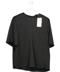 ZARA Black Zw Collection Satin Top With Shoulder Pads UK S