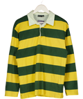 ASOS Yellow Oversized Striped Rugby Top UK S