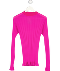 BIELO Pink Ribbed Wool Blend Sweater UK S