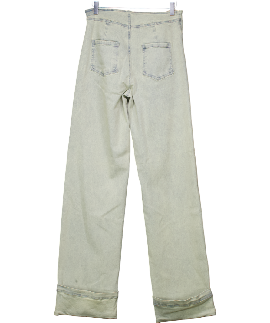 Mars the Label Blue Light Wash Fold-over Jeans UK 10