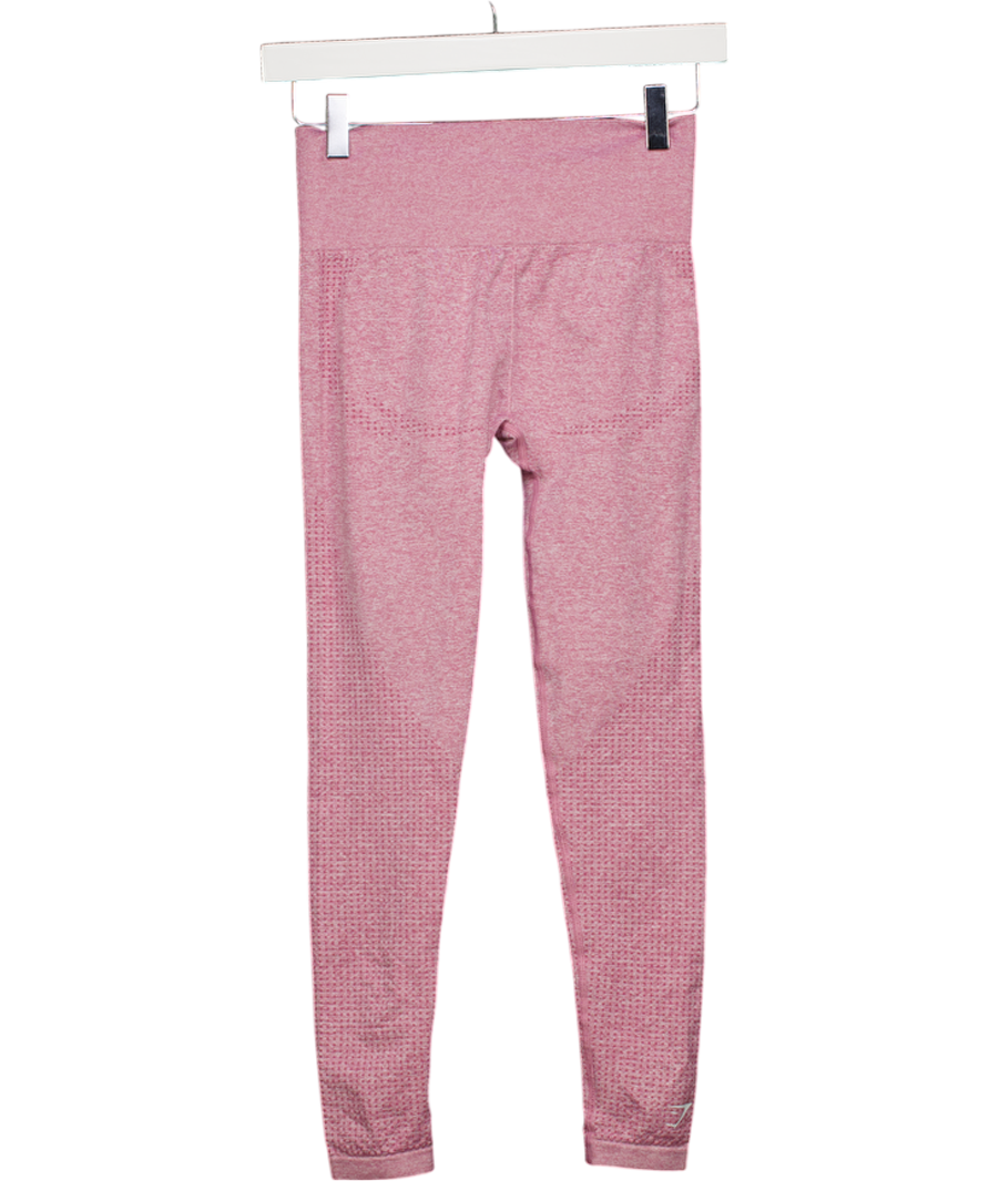 GYMSHARK Vital Seamless Leggings - Pink Marl UK XS