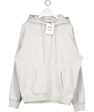 Icon Amsterdam Grey The Milan Oversized Hoodie UK M