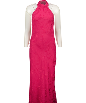 NOBODY'S CHILD Pink Floral Jacquard Fifi Maxi Dress UK 10