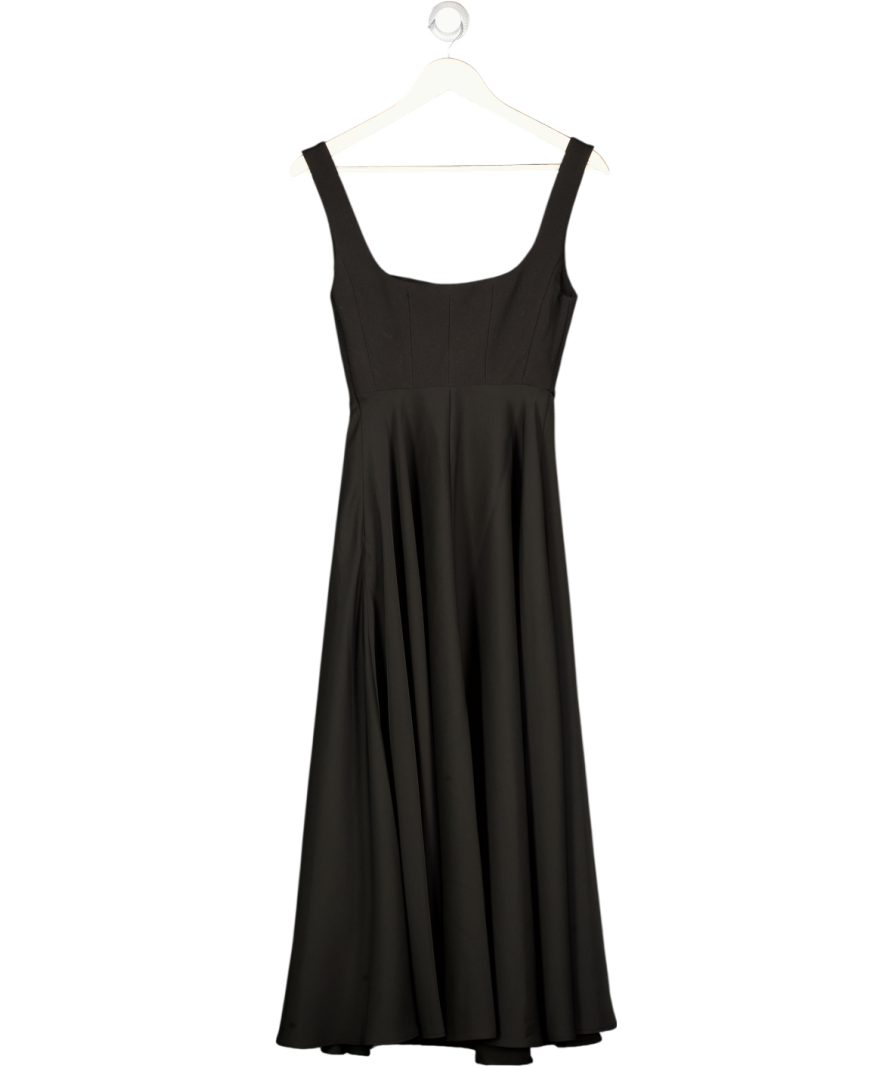 ODDMUSE The Ultimate Square Neck Midi Dress - Black UK XS