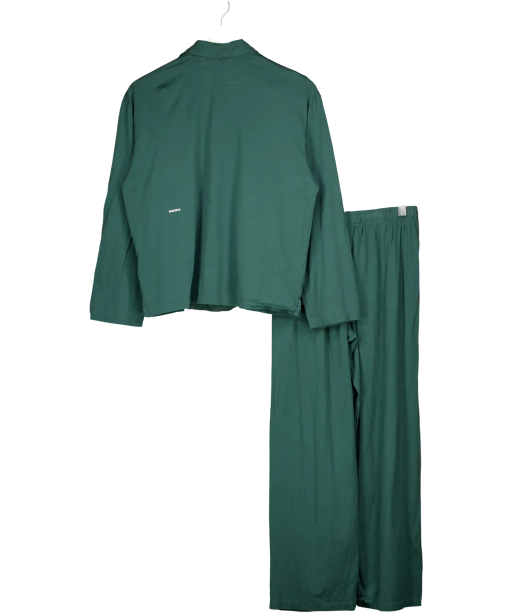 PANGAIA Green Long-sleeve Organic Cotton Button-up UK XS