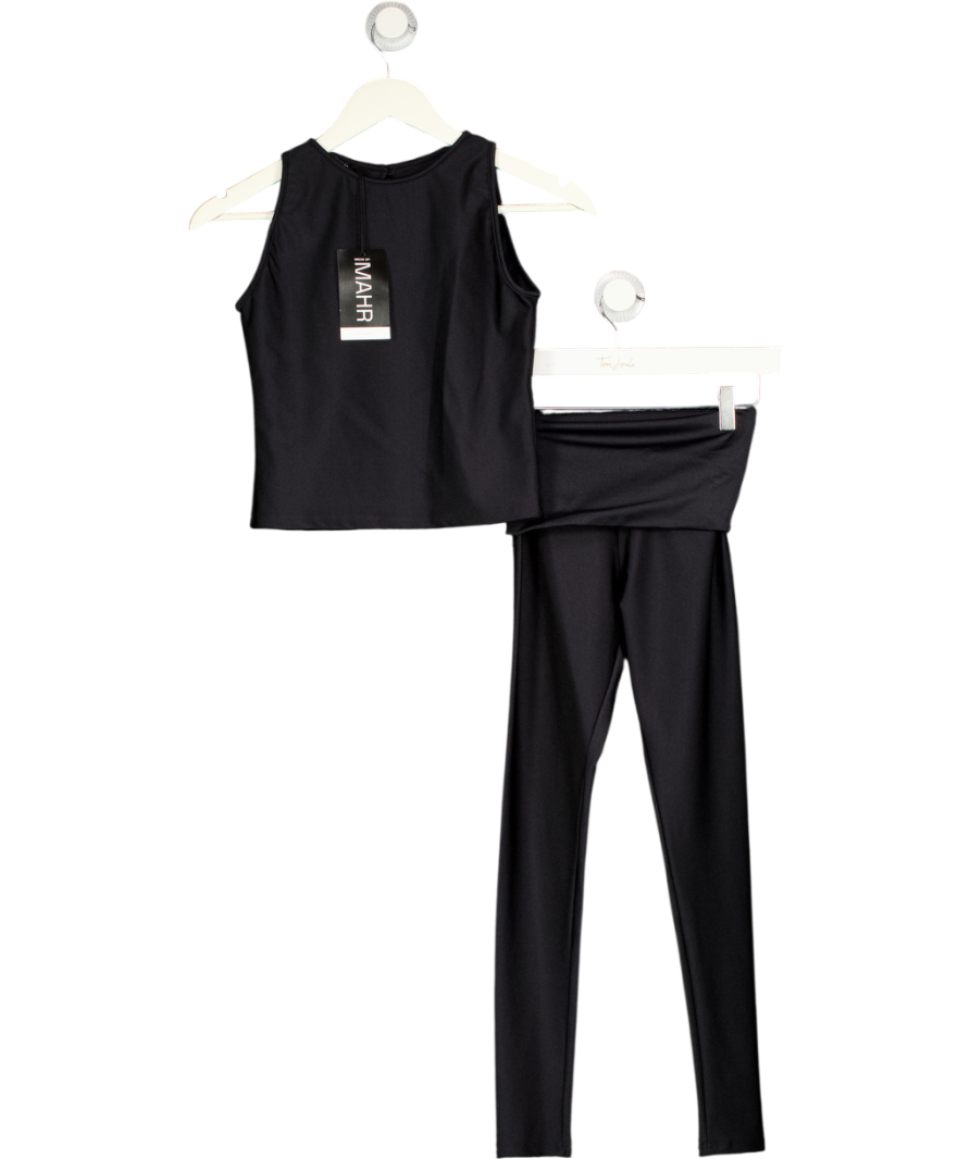 MAHR 2-piece Yoga Glossy Black Top (uk L)  And Tweggings UK S