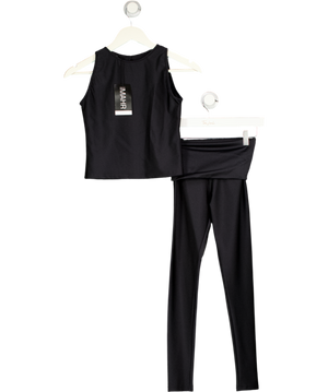 MAHR 2-piece Yoga Glossy Black Top (uk L)  And Tweggings UK S