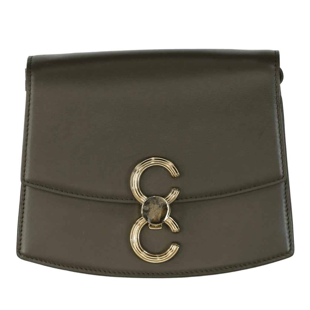 Cafune Green leather Pendulum Shoulder Bag - Reliked