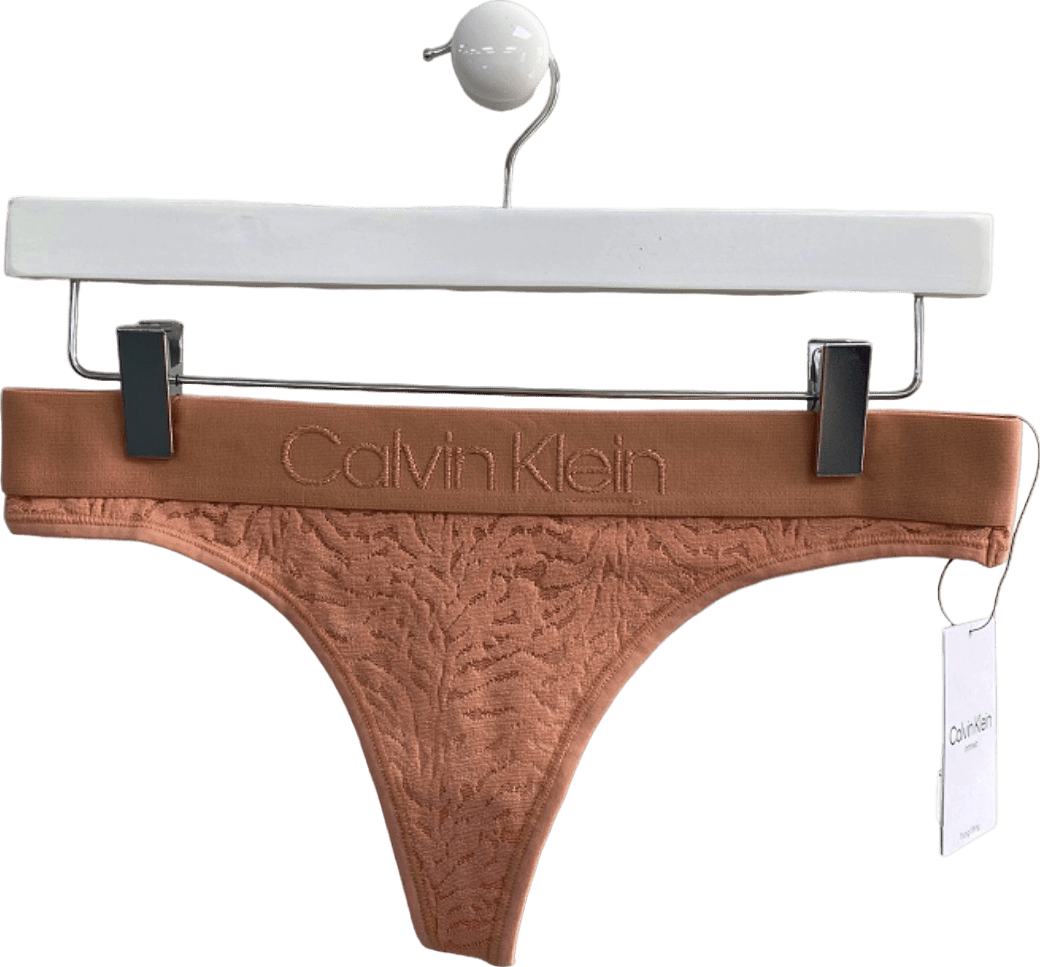 Calvin Klein Stone Grey Intrinsic Thong/String UK S - Reliked