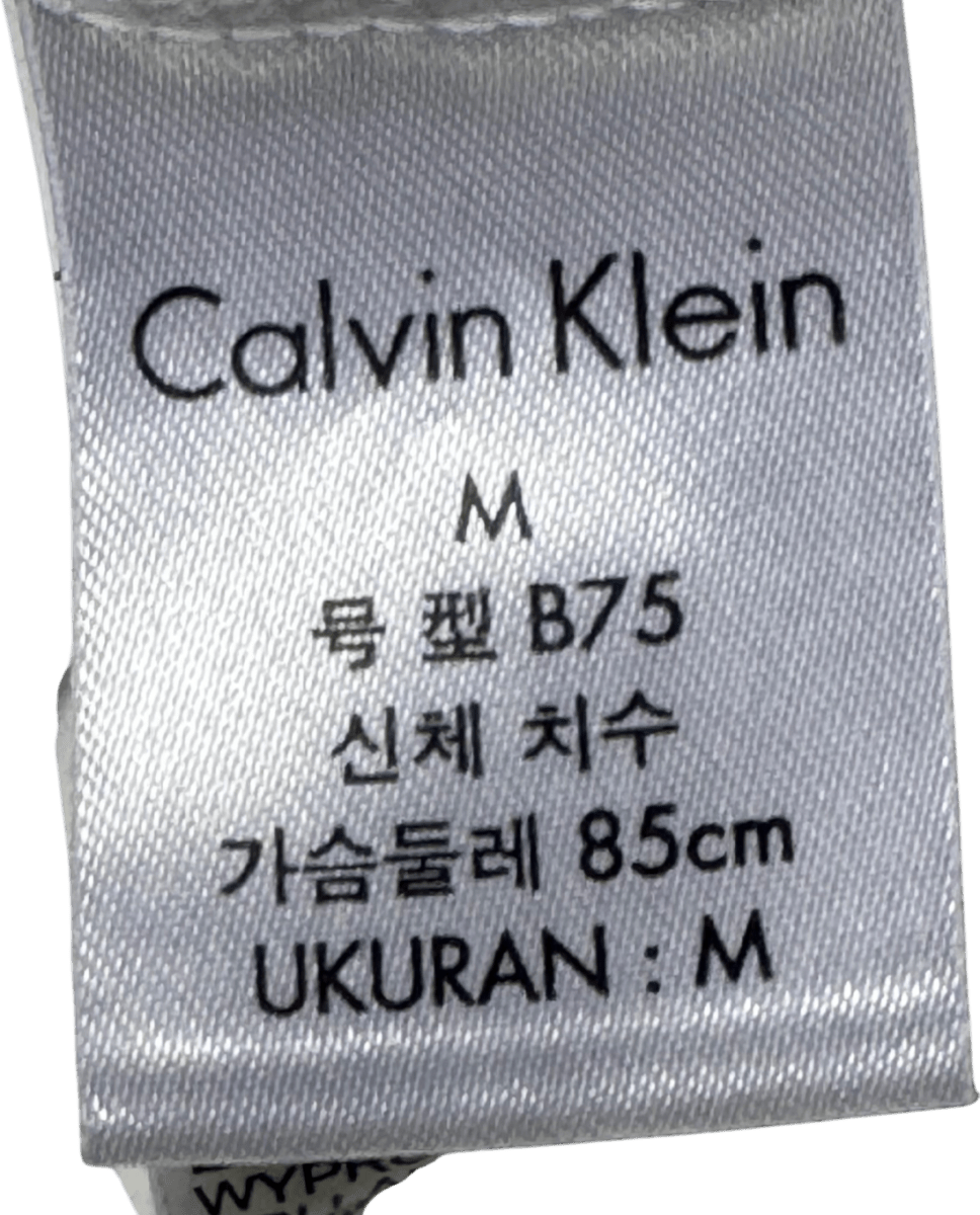 Calvin Klein White Cotton Bralette Lightly Lined UK M - Reliked