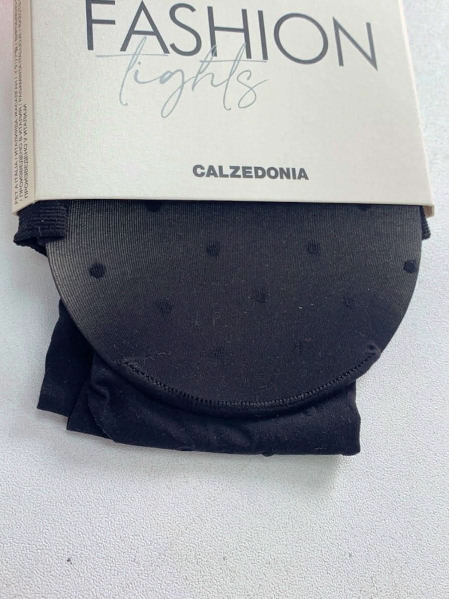 Calzedonia Black Fashion Tights Polka Dot T. 1/2 S - Reliked
