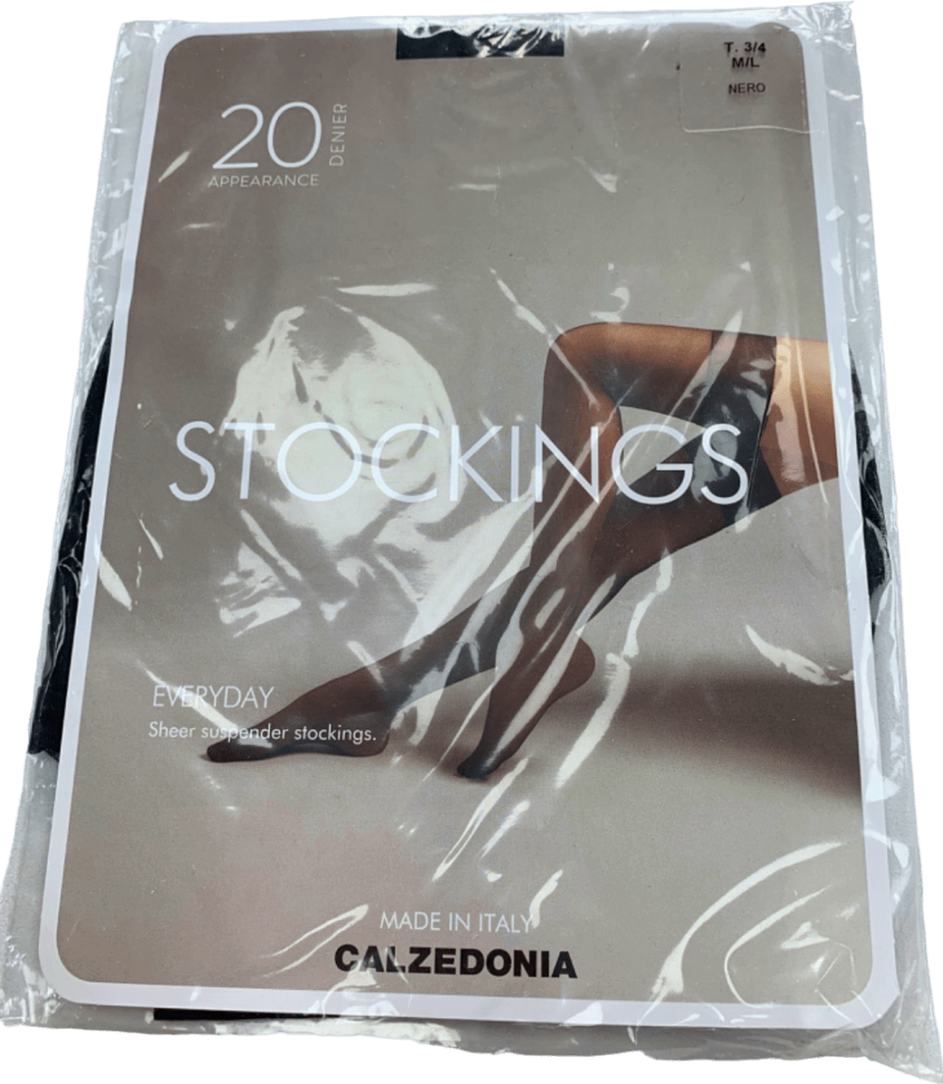 Calzedonia Nero Sheer Spider Stockings T. 3/4 M/L - Reliked