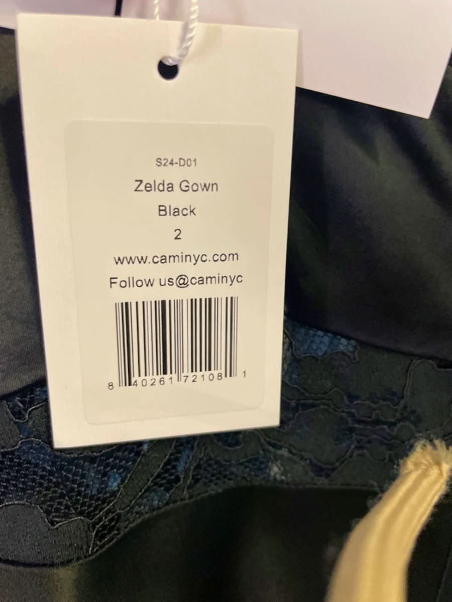 Cami NYC Black Zelda Gown UK 6 - Reliked