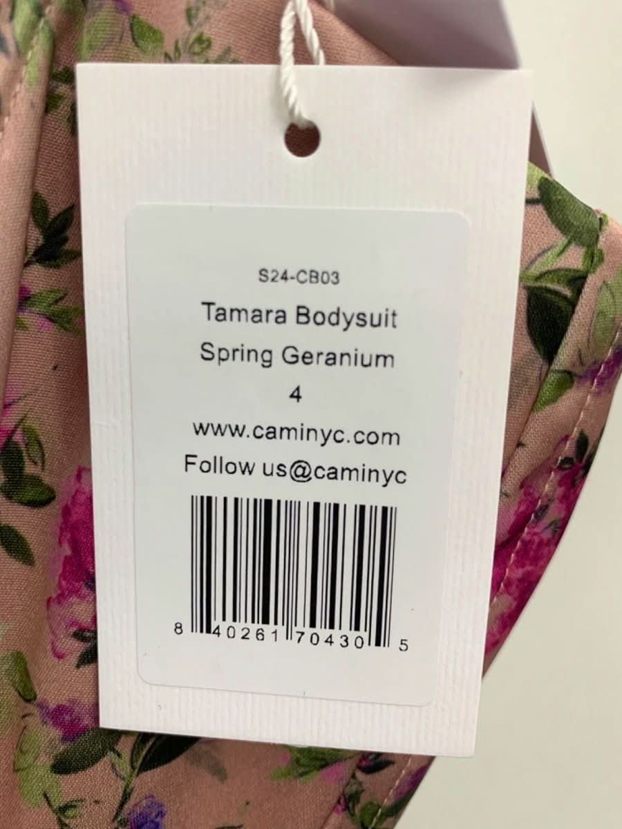 Cami NYC Spring Geranium Tamara Bodysuit Size UK 4 - Reliked