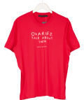 Camilla And Marc Red "ovaries. Talk About Them" T-shirt UK M - Reliked