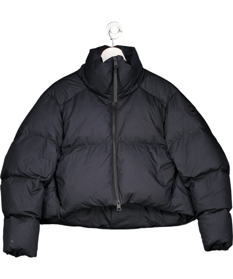 Canada Goose Black Down Filled Garnet Cropped Puffer Jacket UK S - Reliked