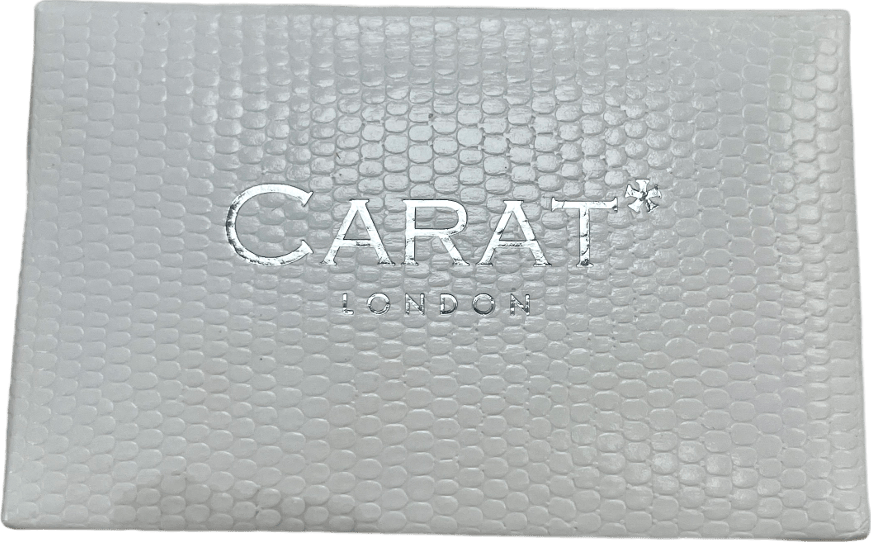 Carat London Luella Pear Borderset Ring White Gold Plated RING SIZE L - Reliked