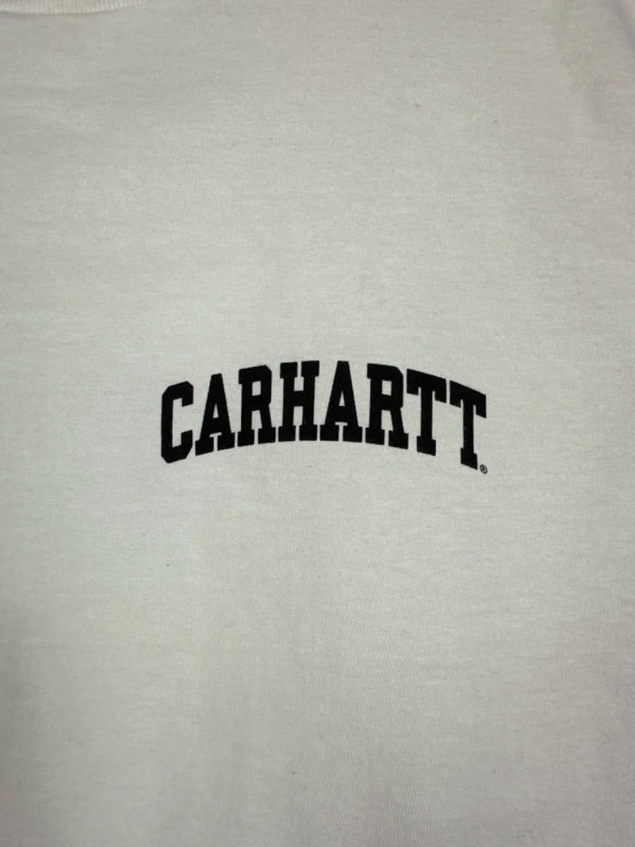 Carhartt White University Script Sleeveless t - Shirt UK S - Reliked