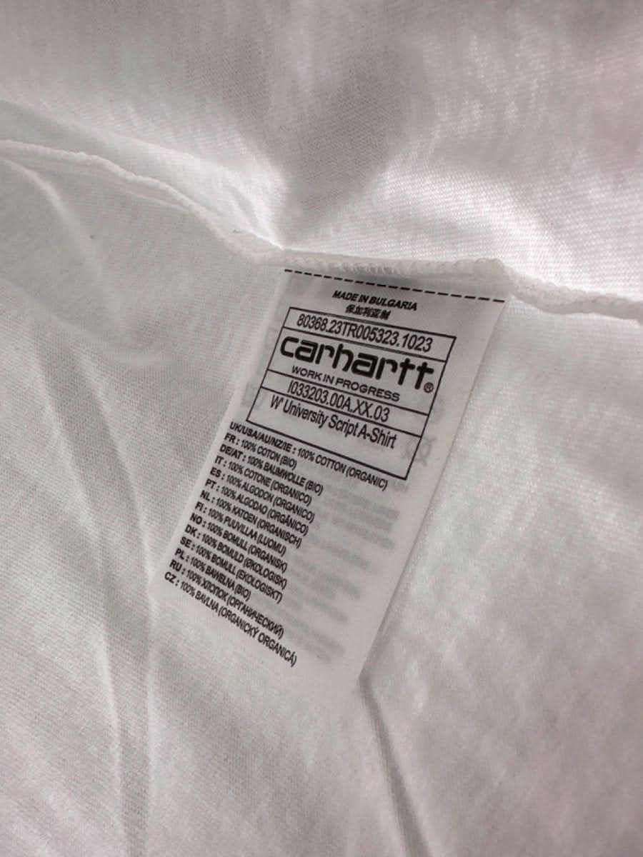 Carhartt White University Script Sleeveless t - Shirt UK S - Reliked