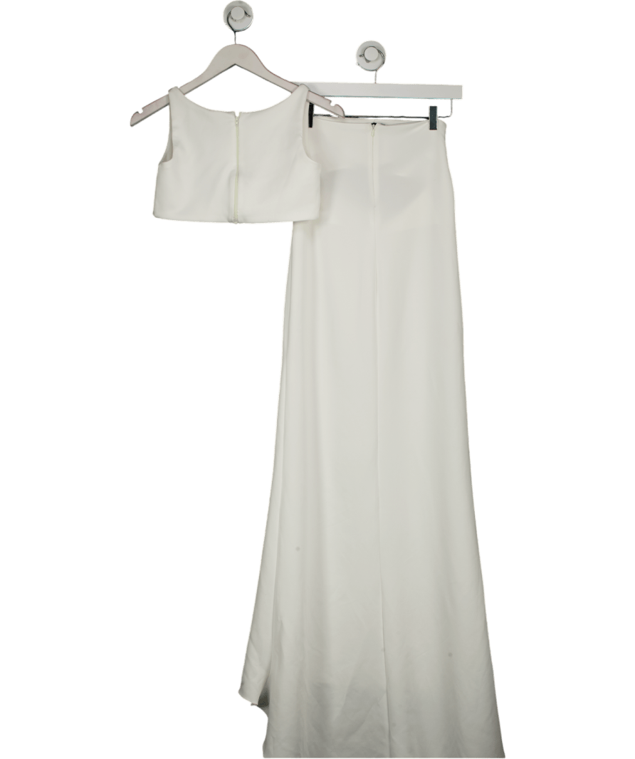 Caroline Bruce Bespoke White 2 - piece Top And Maxi Skirt Set UK S - Reliked