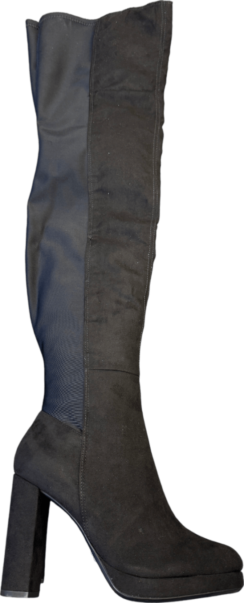 Carvela Black Microsuede Over The Knee Boots UK 3 EU 36 👠 - Reliked