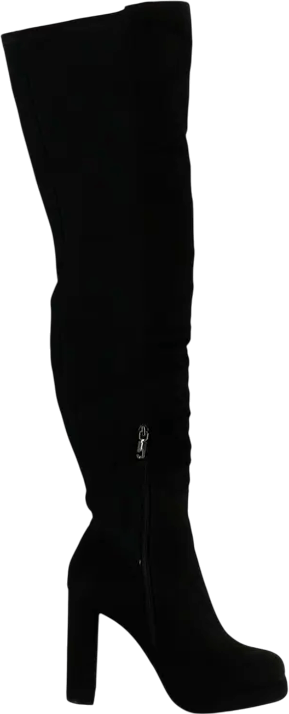 Carvela Black Microsuede Over The Knee Boots UK 4 EU 37 👠 - Reliked