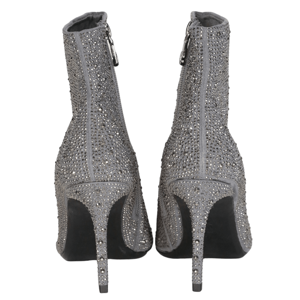 Carvela Grey Suded Crystal Embellished Ankle Boots UK 5 EU 38 👠 - Reliked