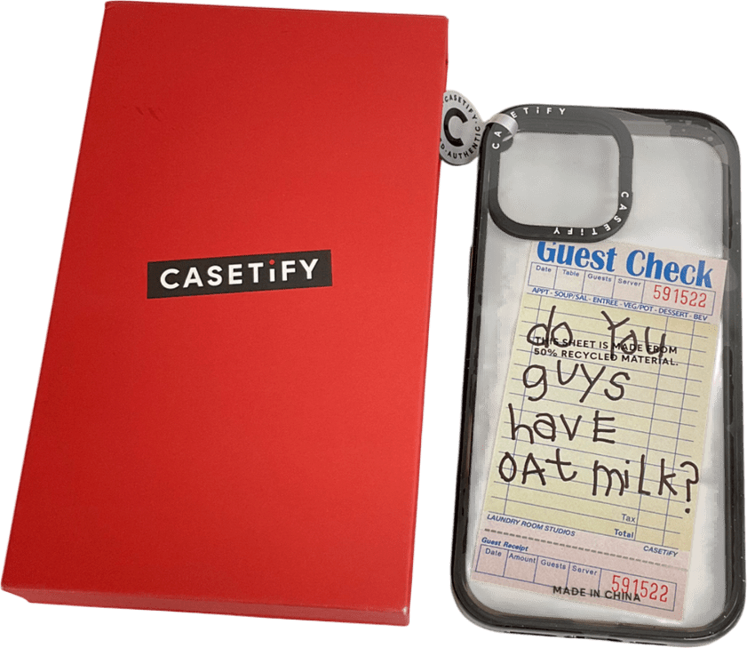 casetify Black Ultra Impact Case For Iphone 15 Pro Max - The Other Oat Milk Case - Reliked