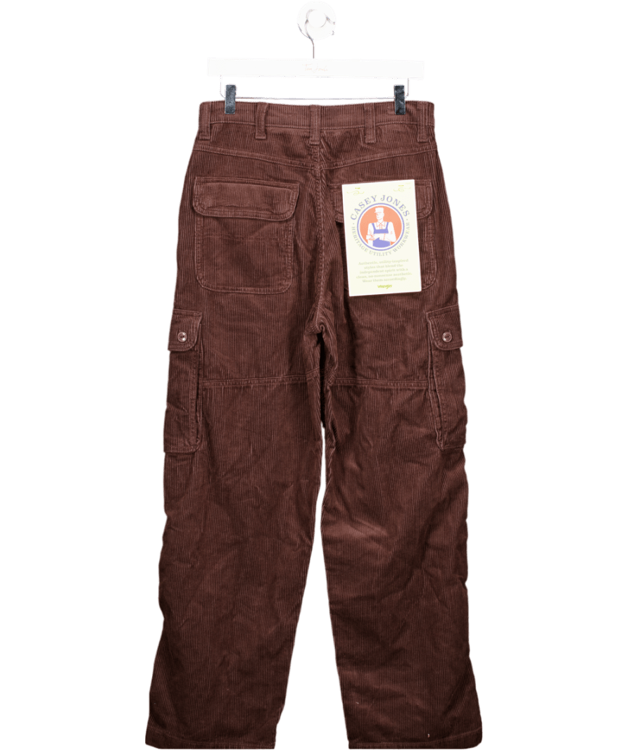 CASEY JONES Casey Jones Loose Cargo Trousers In Brown Cord L32 W28 - Reliked
