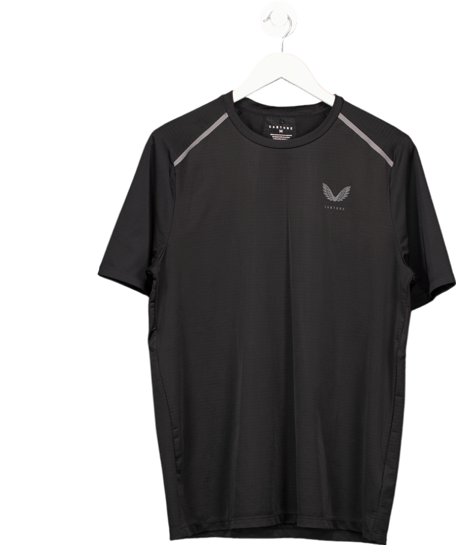 castore Black Apex Aeromesh T-shirt UK M - Reliked