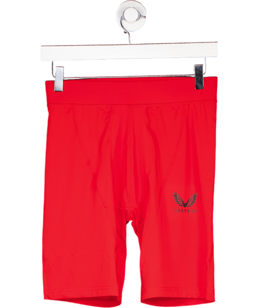 CASTORE Mens Baselayer Short - True Red UK M - Reliked