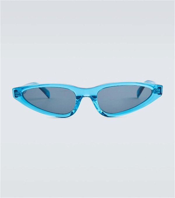 Celine Eyewear Blue Cat-eye Sunglasses In Case & Box