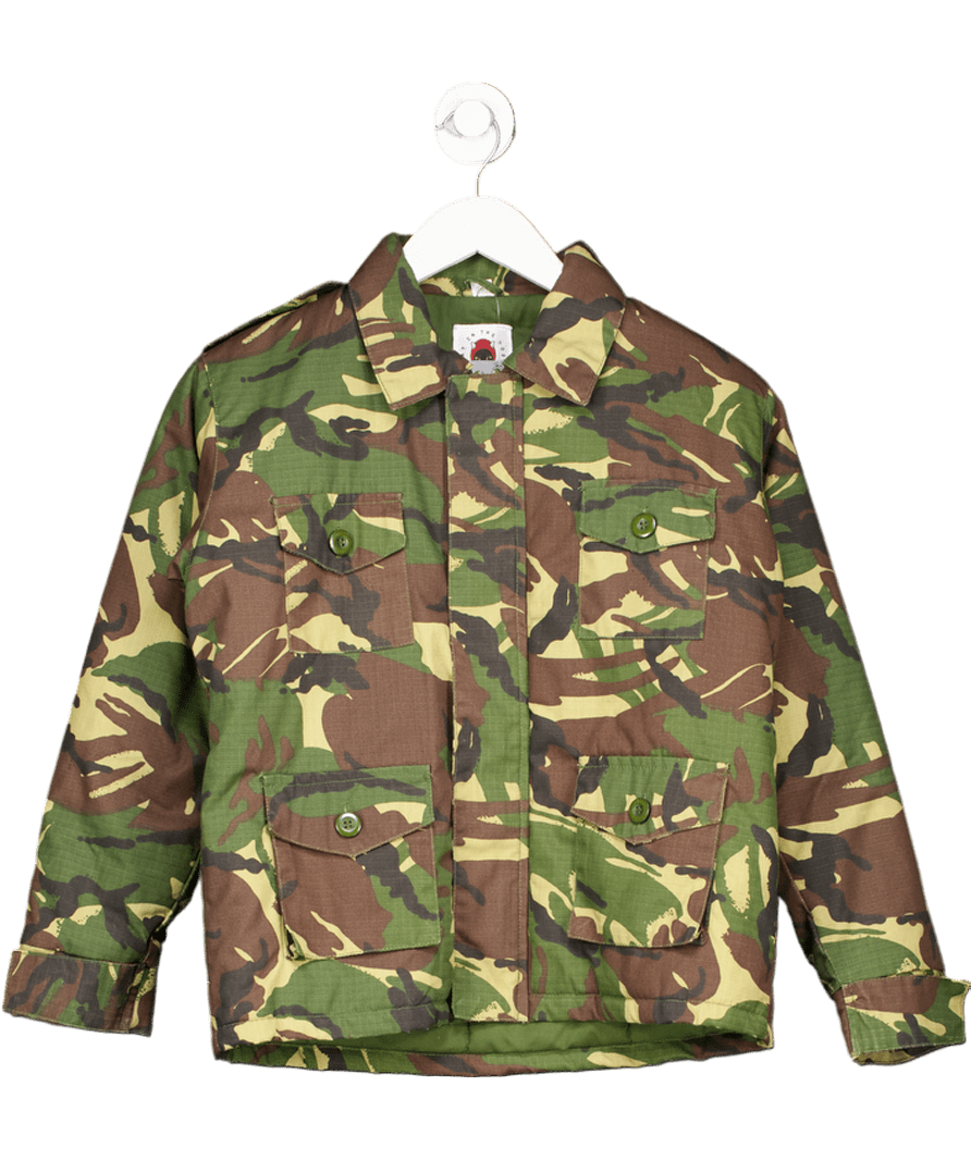Cat in the Hood Green Gold Wings And Roses Camo Jacket 9 Years - Reliked
