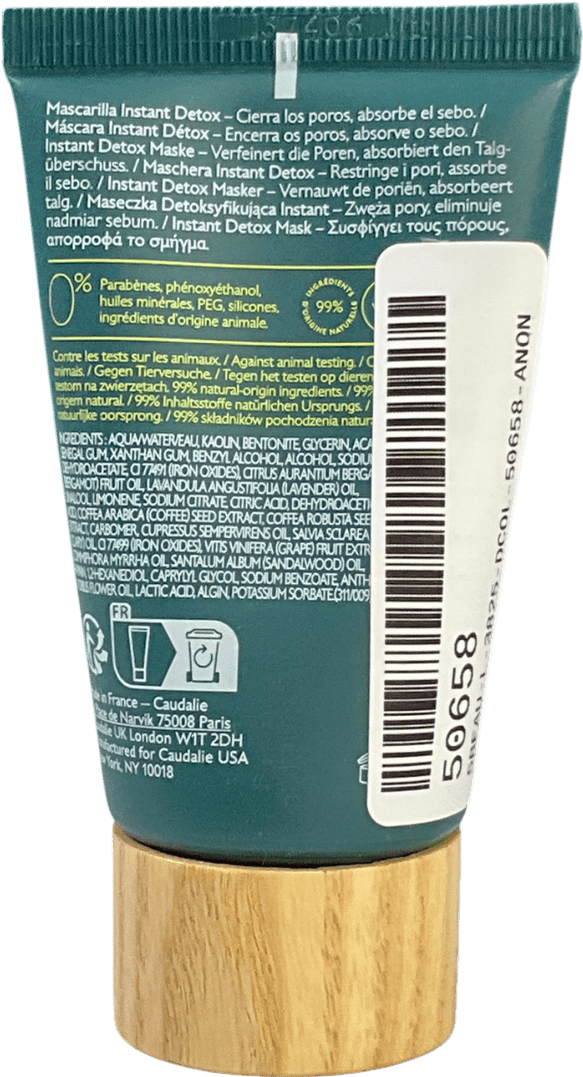 Caudalie Pore Minimising Instant Detox Mask, Mini 35ml - Reliked