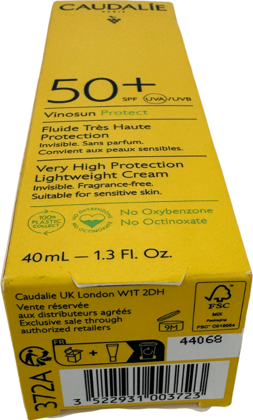 Caudalie Vinosun Very High Protection Lightweight Cream Spf50+ 40ml 40ml - Reliked
