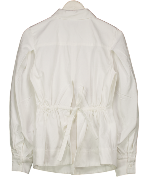 ARRANGE Curve Heavy Cotton Sculpted Shirt In White UK 4