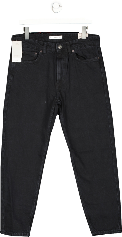 MANGO Black Tapered Fit Jeans BNWT W32