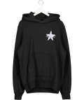 AMIRI Paisley Star Cotton Jersey Hoodie In Black UK M