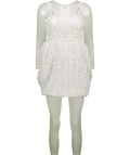 ROTATE BIRGER CHRISTENSEN White 3d Flower Mini Dress UK 10